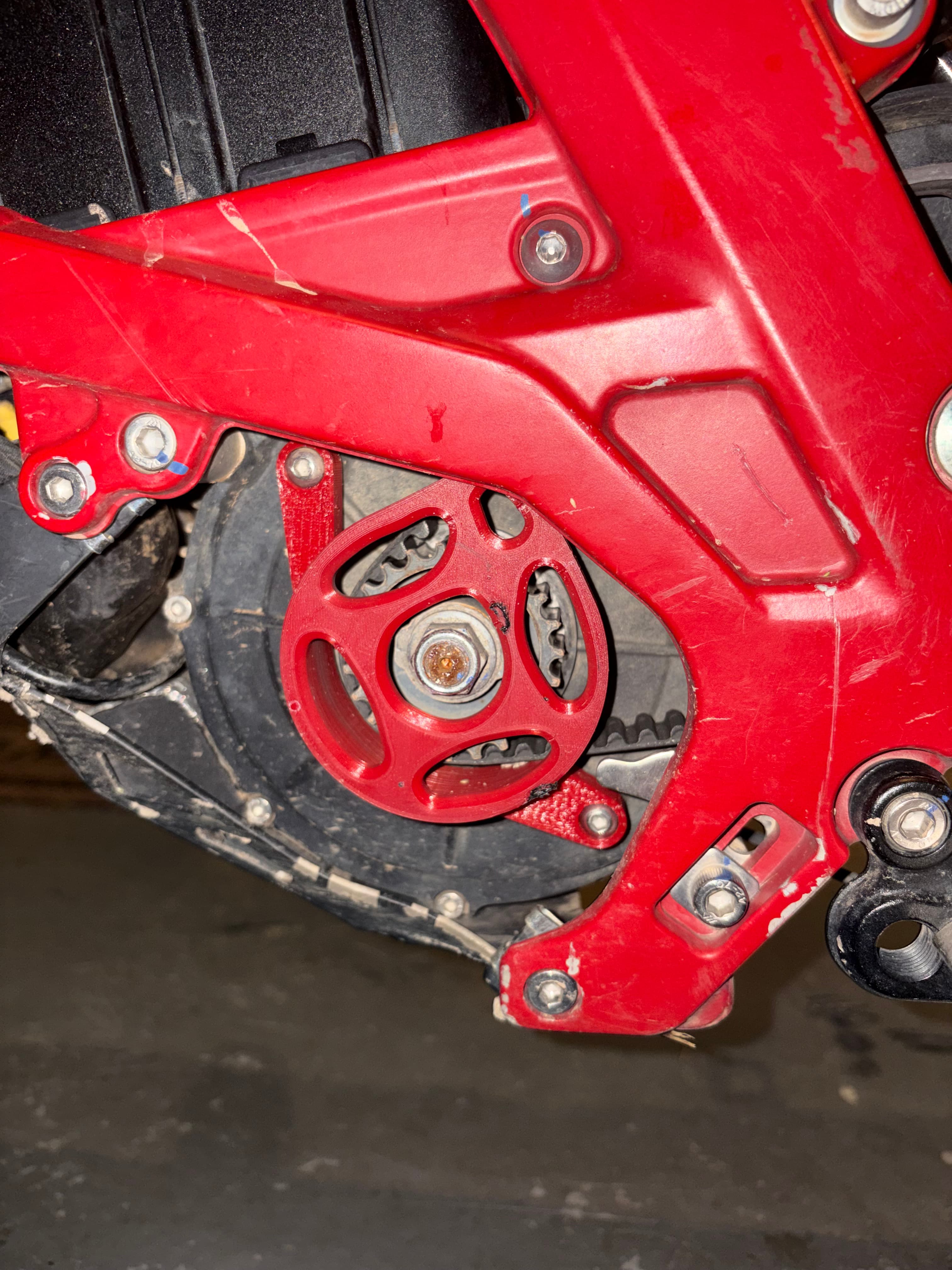Surron LBX Motor Cover installed